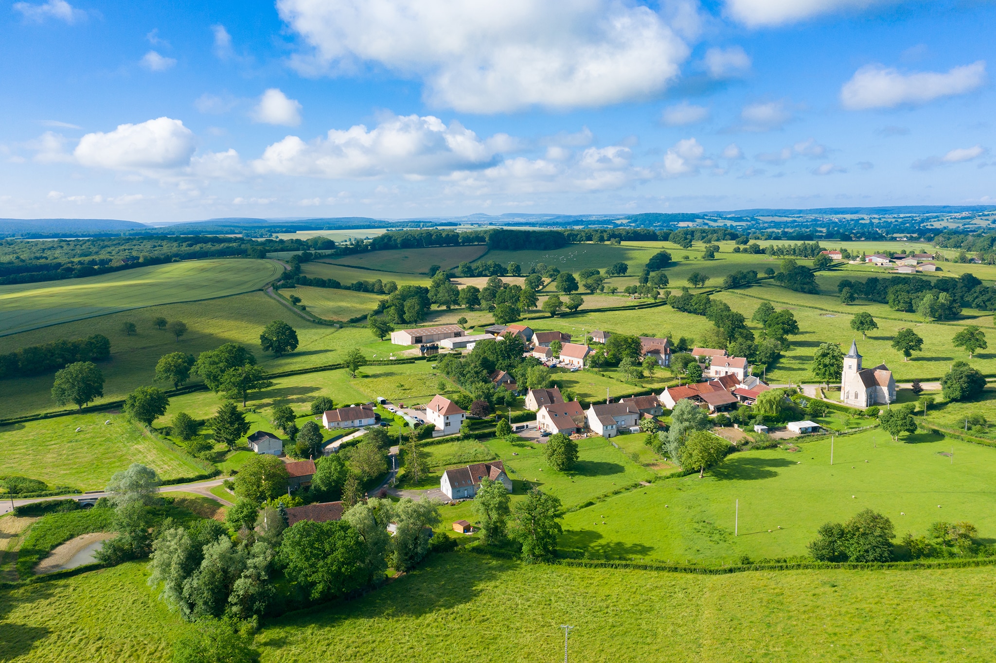 Landschaftsbild Gemeinde Dorf